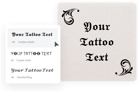 tattoo schrift creator|tattoo graphics generator.